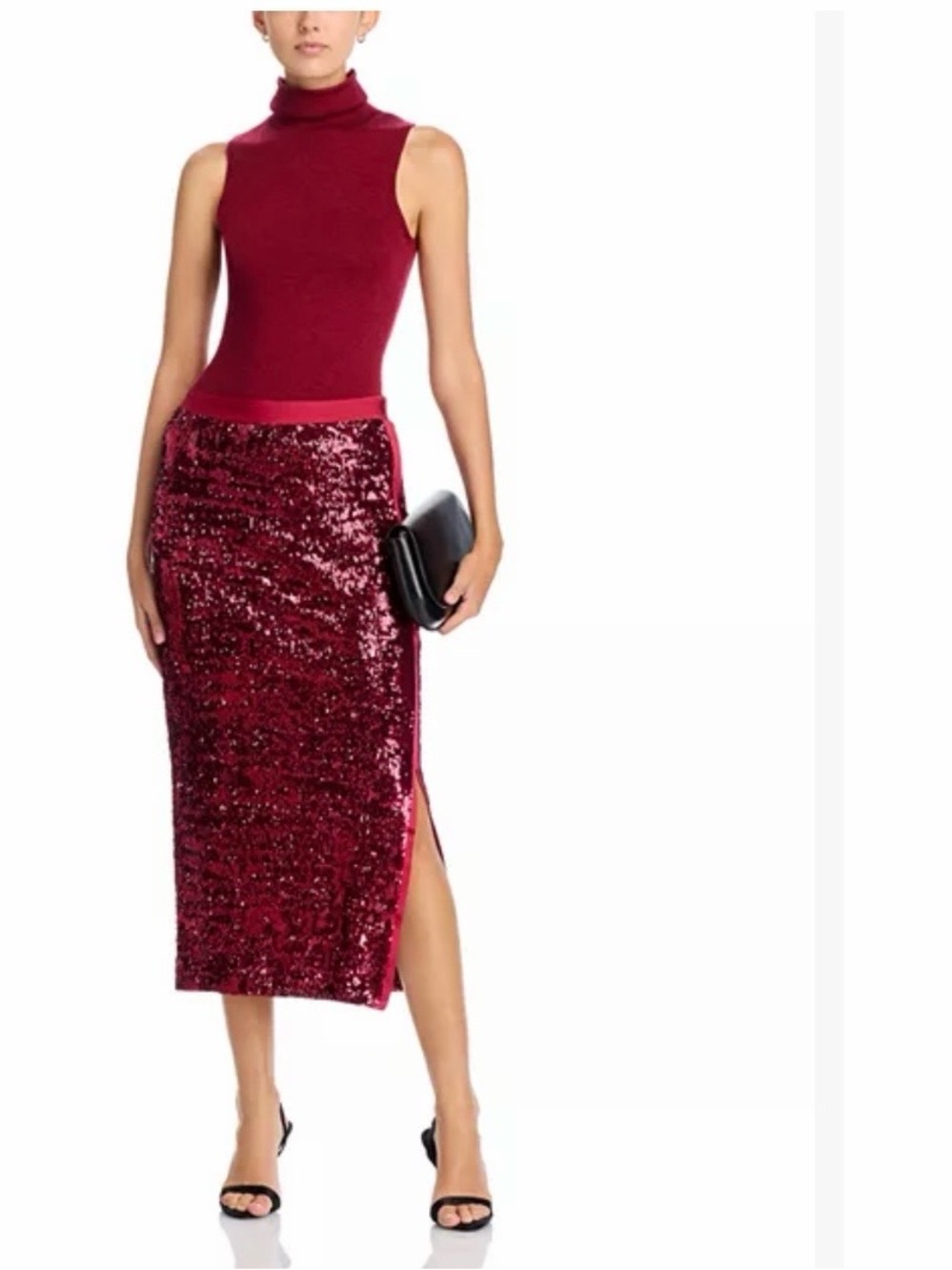 NWT BOSS Hugo Boss Women’s Sequin Red Skirt size reg $349